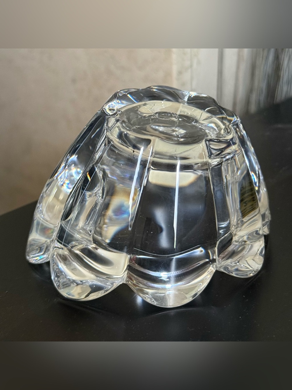 SAN MARCO ROCK CRYSTAL TEA-LIGHT CANDLE HOLDER CRYSTAL & LIGHT BY CALP - Picture 6 of 15